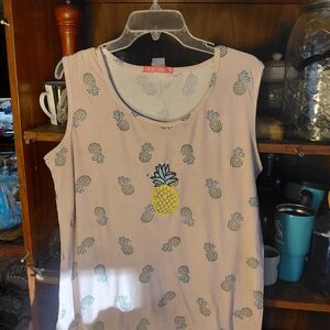 Pineapple Print Tank Top